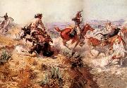 Charles M Russell Jerken  Down china oil painting reproduction